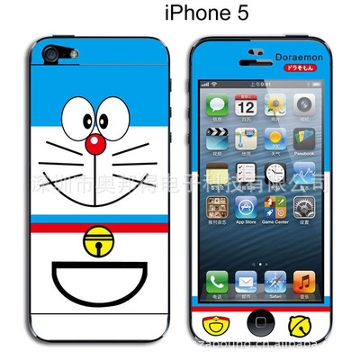 哆啦A夢與小貓咪的萌趣邂逅 iPhone5動漫彩貼手機(jī)貼膜，盡顯可愛風(fēng)采
